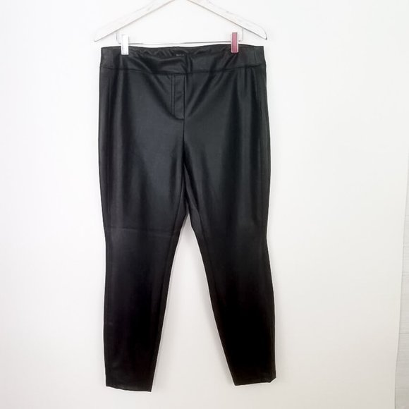 RACHEL ZOE Faux Leather Pants Size 10 NWOT Black - Picture 2 of 8